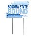 White Sonoma State Seawolves 18" x 24" Bound Yard Sign
