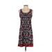 Max Studio Casual Dress - Shift: Red Baroque Print Dresses - Women's Size X-Small