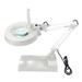 Inbox Zero Jorgina Adjustable Magnifier Led Table Clamp Lamp 20X Magnifying Glass Desk Reading Lamp Plastic/Metal in White | Wayfair