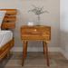 George Oliver Caden Solid Wood 1-Drawer Nightstand Wood in Brown | 23.62 H x 17.99 W x 14.6 D in | Wayfair 2BE140F759BC4419B7E17D0BF00E2769
