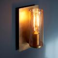 Artisan 1 Light Wall Light In Brass Patina and Champagne Lustre Glass