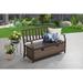 Outdoor wicker bench