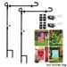 Elbourn Garden Flag Hold Flag Stand Banner Flagpole Wrought Iron Yard Garden Flag Pole - Holds Flags up to 12.5 in Width -2 Pack