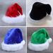 Yesbay Xmas Adult Hat Stretchy Friendly to Skin Wear Resistant Windproof No Brim Fabric Christmas Party Hat Adult Cap Ornament for Club