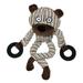 Final Clear Out! One Piece Plush Dog Toys Cute Plush Stuffed Squeaky Dog Toys Dog Chew Toy Monkey Bear Cow Chew Squeaky Toys for Puppy Dogs and Medium Dogs