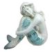 Atlantic Collectibles Nautical Goddess Mermaid Maiden Resting Decorative Crushed Glass Art Figurine 7.75 H