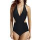 KaLI_store Womens One Piece Swimsuits Women One Piece Swimsuit One Shoulder Ruffle Ruched Tummy Control Bathing Suits Black XL