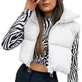 Dtydtpe 2024 Clearance Sales Crop Tops for Women Casual Short Drawstring Adjustable Cotton Vest Jacket Womens Long Sleeve Tops Winter Coats for Women