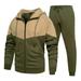 Mens Tracksuit Jacket Jogging Tops Bottoms Sweatshirt Suit with Pockets