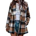 Womens Shirt with Tie Button down Collar Shirts for Women Women s Flannel Plaid Light Weight Thin Tops Shirts Raglan Long Sleeve Button Down Chest Pocketed Low Cut Shirt Women Travel Wardrobe