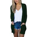 Wendunide 2024 Clearance Sales Cardigan for Women Long Sleeve Cardigan for Women Fall Open Front Cardigan with Pockets Casual Duster Lightweight Cardigan Sweater Womens Cardigan Green XXL