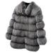 PIKADINGNIS Luxury Faux Fox Fur Coat Women High Quality Fluffy Thick Warm Faux Fur Jacket Female Winter Comfort Plush Outwear