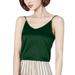 wendunide tank top for women Womens Fashion Summer Sexy V Neck Tank Top Sleeveless Ice Silk Solid Color Camisole Top Womens Tanks Green S