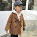 Aayomet Coats For Boys Hooded Down Coats Winter Warm Jacket Solid Puffer Coat Khaki 2-3 Years