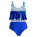 womens tankini tops Top Bathing Suit Ruffled Pieces With Waisted High Two Bottom Set Women Swimwears Tankinis Set