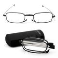 Foldable Reading Glasses Spectacles Reader +15 +2 +25 Hard Case Travel Z7F0