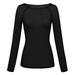 wendunide womens tops Womens Solid See Through Long Sleeve Seamless Arm Shaper Top Mesh Shirt Blouse Women Shirts Black XXL