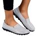 adviicd Tennis Shoes Womens Black Flats Shoes Women Ladies Shoes Fashionable Flat Comfortable Casual Shoes One Foot Wear Fashionable Breathable Casual Shoes Silver 9