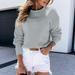 Aayomet Womens Sweatshirt Womens Casual Crewneck Sweatshirts Long Sleeve Cute Tunic Tops Loose Fitting Pullovers Gray L