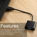 Naierhg 1080P HDMI-compatible Male to VGA Female Converter Adapter Cable for PC Laptop HDTV DVD