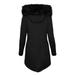 wendunide coats for women Fashion Solid Women Casual Thicker Winter Slim Coat Overcoat Womens Fleece Jackets Black 3XL