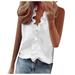 Tops for Women Dressy Yoga Shirts for Women T-Shirt Casual Women s Solid Top Dressy Print V-Neck Summer Ruffle Sleeveless Women s Blouse Womens Winter Long Sleeve Shirts Dress Women