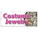 36 x96 COSTUME JEWELRY BANNER SIGN bracelet earrings necklace watches silver