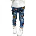 Baby Girls Butterfly Embroidery Jeans Pants Fashion Denim Trousers Kids Girl s Casual Jeans Leggings Pant