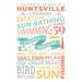 Huntsville Alabama Typography Stacked Coastal Paradise (12x18 Wall Art Poster Room Decor)