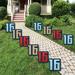 Big Dot of Happiness Boy 16th Birthday - Sixteen Shaped Lawn Decorations - Outdoor Sweet Sixteen Birthday Party Yard Decorations - 10 Piece