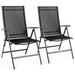 Gymax 2PCS Patio Folding Adjustable Chair Outdoor Garden Chair w/ Backrest Frame Steel