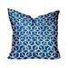 HomeRoots 410463 26 x 4 x 26 in. Blue & White Zippered Geometric Throw Indoor & Outdoor Pillow