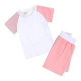 KI-8jcuD Toddler Outfits Toddler Kids Baby Unisex Summer Tshirt Shorts Soft Patchwork Cotton 2Pc Sleepwear Outfits Clothes Boy Girl Matching Outfits Baby Gift Set Girl Junior Outfits For Teen Girls