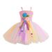 TAIAOJING Little Girls Sleeveless Dresses Toddler Dress Summer Fashion Casual Princess Dress Tutu Mesh Dress Outwear Pink 6-7 Years