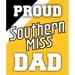 R and R Imports Inc Southern Mississippi Golden Eagles NCAA Collegiate 5x6 Inch Rectangle Stripe Proud Dad Decal
