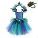 ZHAGHMIN Girls Dresses With Sleeves Toddler Girls Dress Summer Fashion Dress Princess Dress Casual Dress Tutu Mesh Dress Outwear With Headwear 2Pcs Sets Halter Wedding Dress Long Girl Dress Girl Kid