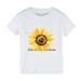 ZIZOCWA Girls Summer Shirts Size 8 Shirts Boys and Girls Tops Short Sleeved T Shirts Sunflower Cartoon Print Live In The Sunshine for Boys and Girls S White8T