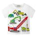 ZIZOCWA Toddler Boy Short Sets Thermal Top Toddler Kids Baby Boys Girls Cartoon Cars Summer Short Sleeve Crewneck T Shirts Tops Tee Clothes for Childr White120