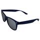 AlterImage Jive Sports Retro Sunglasses for Men or Women Blue Frame w/Silver Metal Accent & Flash Mirror Lenses