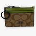 Coach Bags | Coach Sig Mn Id Sky 2 Qb Khaki Olive Green Wallet $88 | Color: Brown/Green | Size: Os