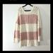 Free People Sweaters | Free People Songbird Sweater Lg | Color: Pink/White | Size: L