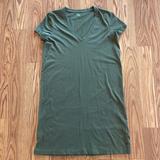 Madewell Dresses | Madewell Northside Vintage V-Neck Tee Dress In Olive Green Size Xs | Color: Green | Size: Xs