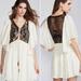 Free People Dresses | Free People Womens Embellished Lace-Up Mini Dress | Color: Cream | Size: S