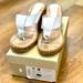 Burberry Shoes | Genuine Burberry Wedge Sandals In Great Condition | Color: White | Size: 39