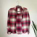 American Eagle Outfitters Tops | American Eagle Flannel | Color: Cream/Red | Size: Xs