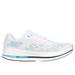 Skechers Women's GO RUN Razor 4 Shoes | Size 9.5 | White/Blue | Textile/Synthetic | Vegan | Machine Washable | Arch Fit | Hyper Burst