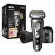 Braun Series 9 Pro Premium Rasierer Herren mit 4+1 Scherkopf, Elektrorasierer & ProLift Trimmer, 5-in-1 Reinigungsstation, 60 Min. Laufzeit, Wet&Dry, 9485cc, noble metal