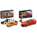 LEGO 76918 Speed Champions McLaren Solus GT & McLaren F1 LM, 2 ikonische Rennwagen Spielzeuge & 76914 Speed Champions Ferrari 812 Competizione, Sportwagen und Spielzeug-Modell-Bausatz