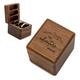 MUUJEE The Adventure Begins 3 Slot Ring Box - Engraved Triple Wooden Ring Case Box for Wedding Ceremony Ring Bearer Box - Birthday Gift Ideas