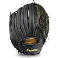 Franklin Sports Baseball and Softball Glove - Field Master - Baseball and Softball Mitt - Adult and Youth Glove - Right Hand Throw - 13" - Black/Gold